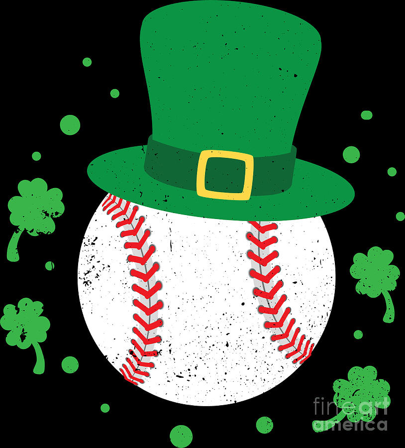 Baseball St Patricks Day Shamrock Gift Digital Art by Haselshirt - Pixels