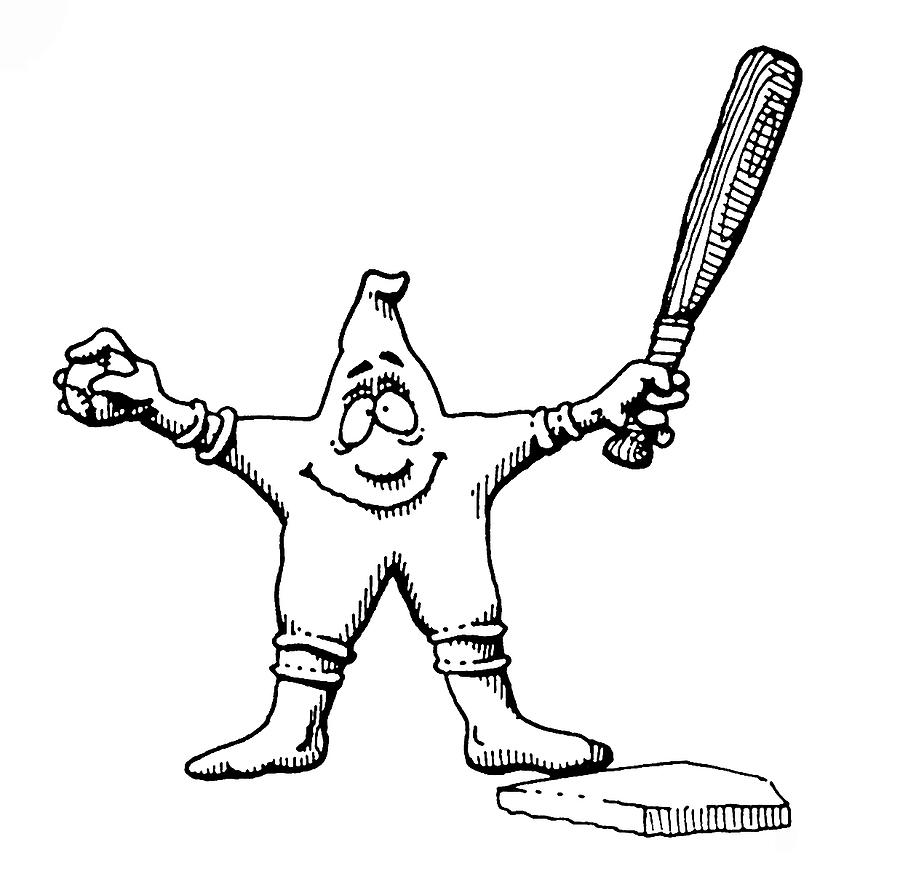 Baseball Star Drawing