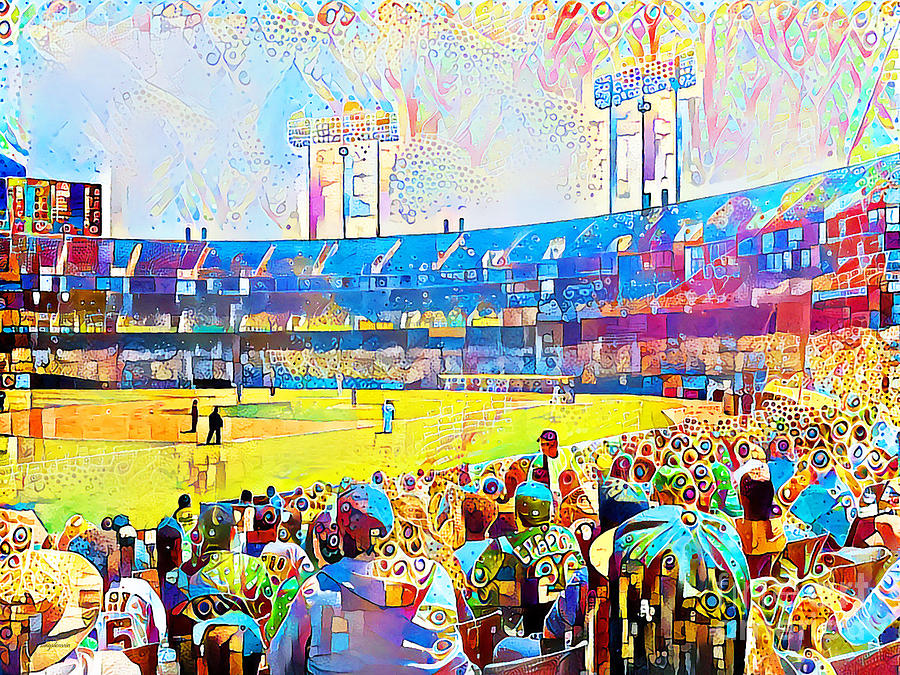 Baseball The All American Pastime in Contemporary Vibrant Color Motif 20200428 Photograph by Wingsdomain Art and Photography