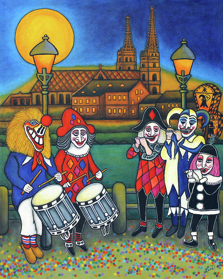 Basel Fasnacht/Carnival Memories Painting by Lisa Lorenz