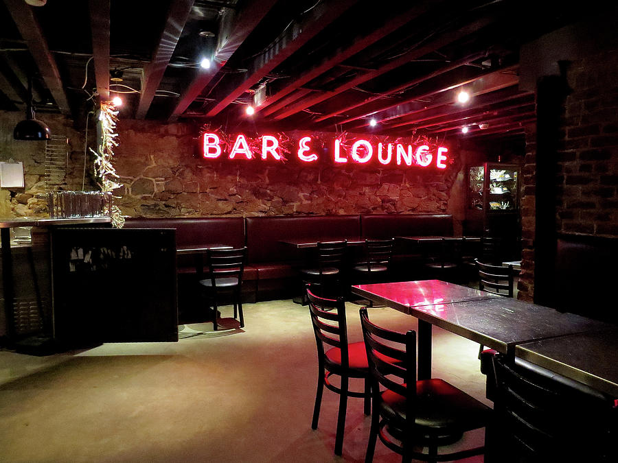Basement Bar and Lounge at Congress Hall in Cape May, New Jersey Photograph by Linda Stern