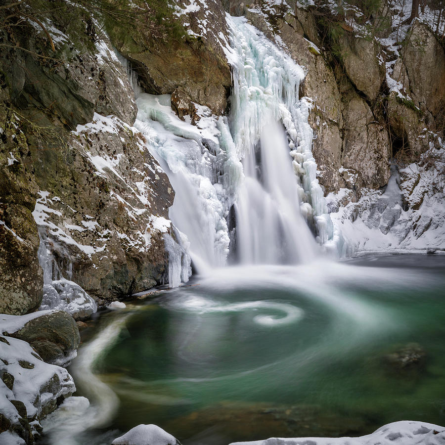 Square Photograph - Bash Bish Falls Smooth Water by Bill Wakeley