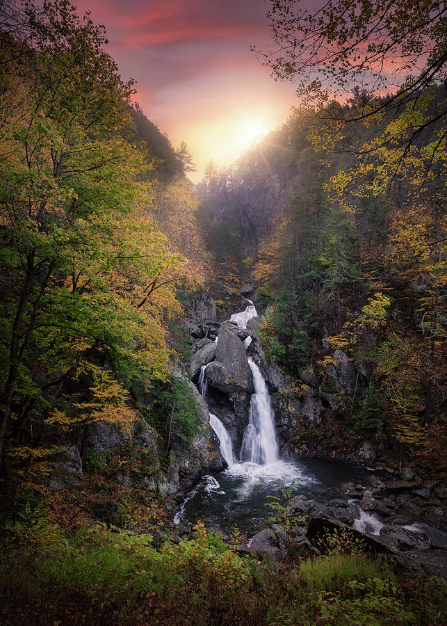 Waterfall Photograph - Bash Bish Falls Sunrise by Bill Wakeley