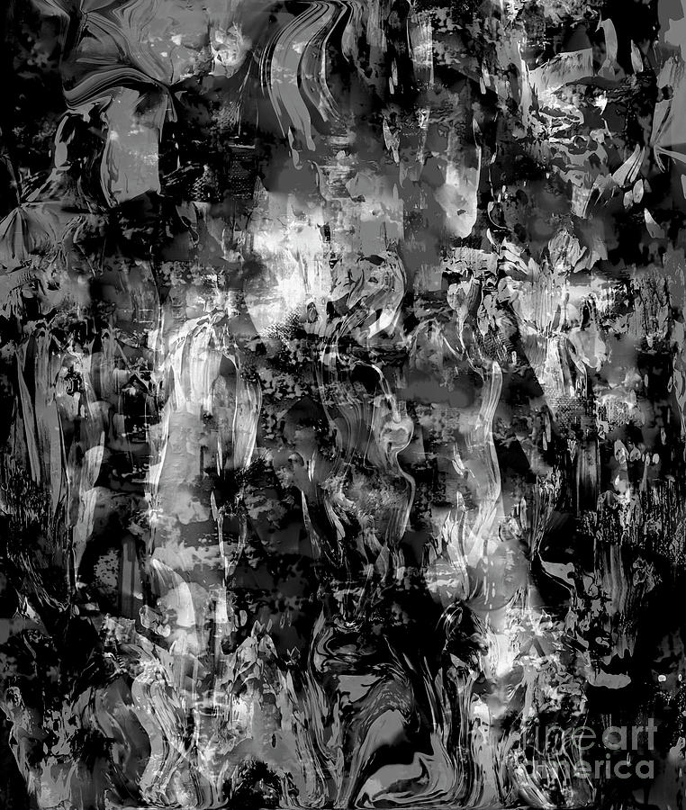Basic Instincts-B/W Painting by Catalina Walker