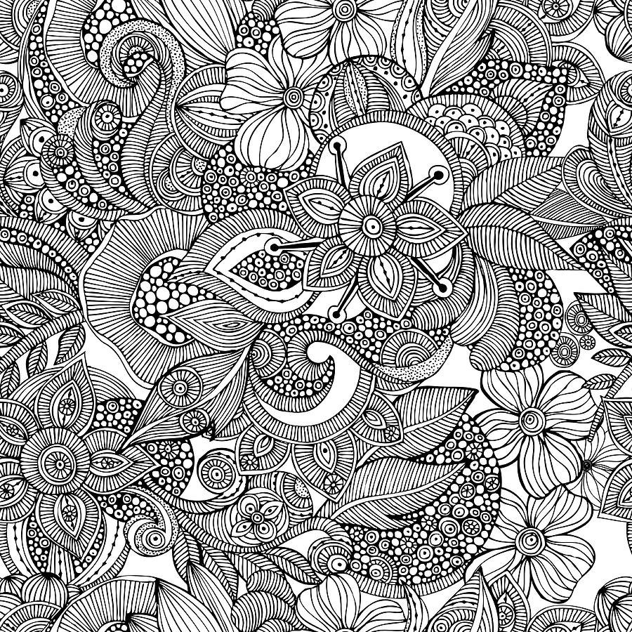 Doodles Black and White Digital Art by Valentina Ramos - Fine Art America