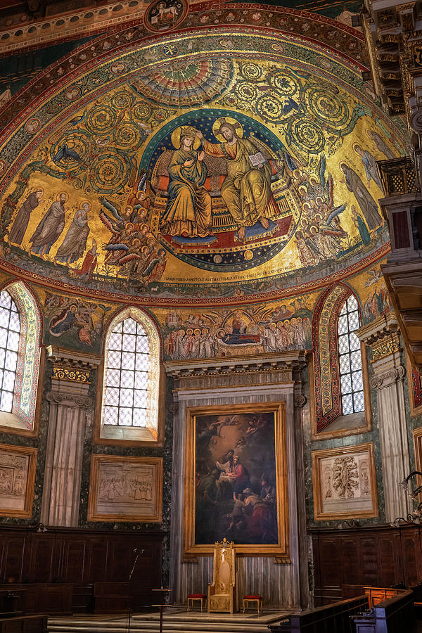 Basilica di Santa Maria Maggiore Apse In Rome Photograph by Artur Bogacki