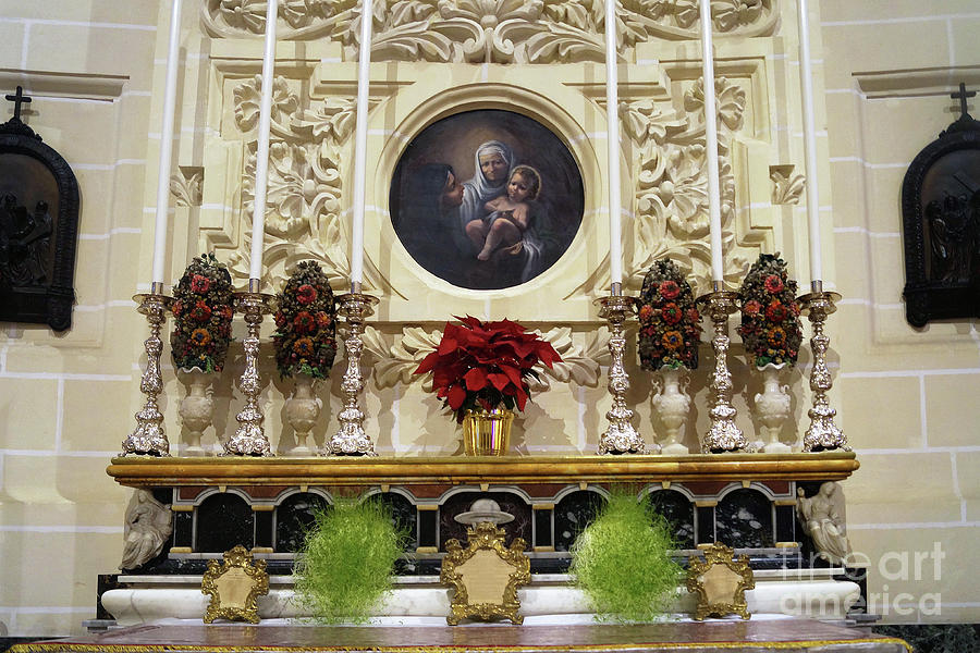 Basilica of Our Lady of Mount Carmel interior Valletta Malta 2 Photograph by Rudi Prott