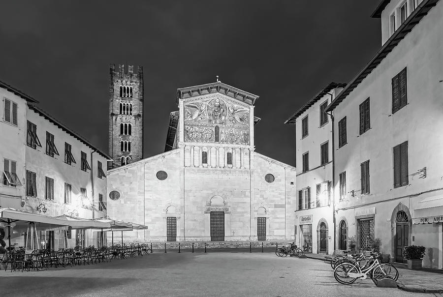 Basilica Of San Frediano Lucca Italy Bw 3 Photograph