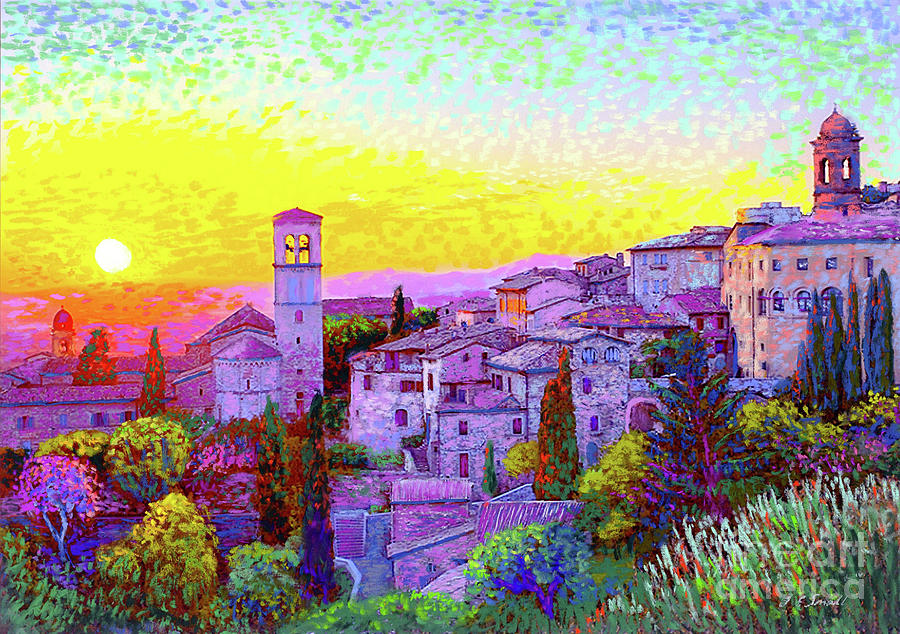 Italy Painting - Basilica of St. Francis of Assisi by Jane Small