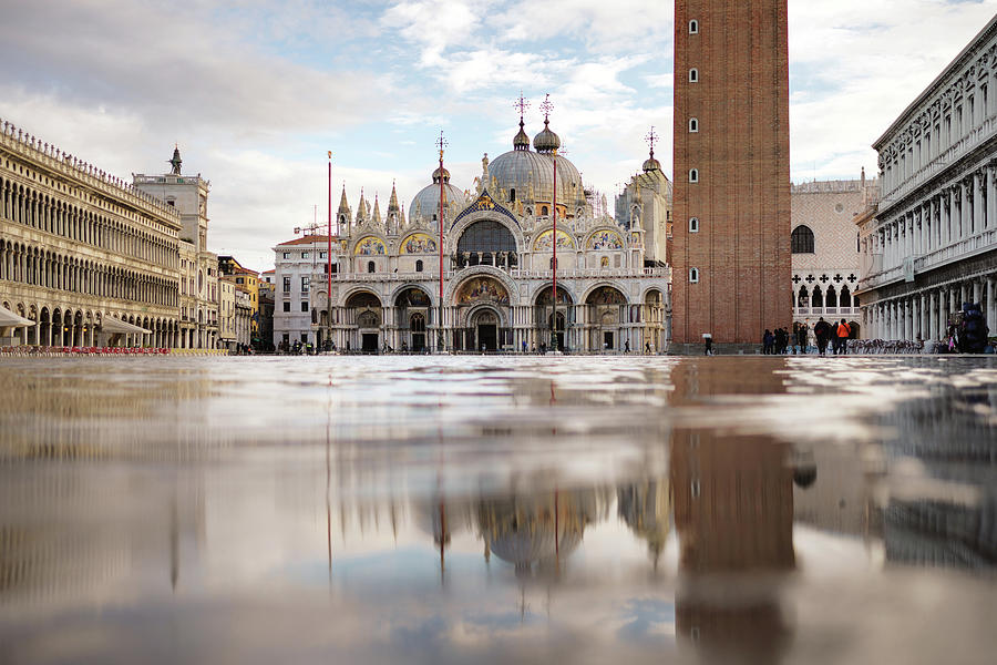 B_00899 - Basilica of St Mark Square, Venice Photograph by Marco Missiaja