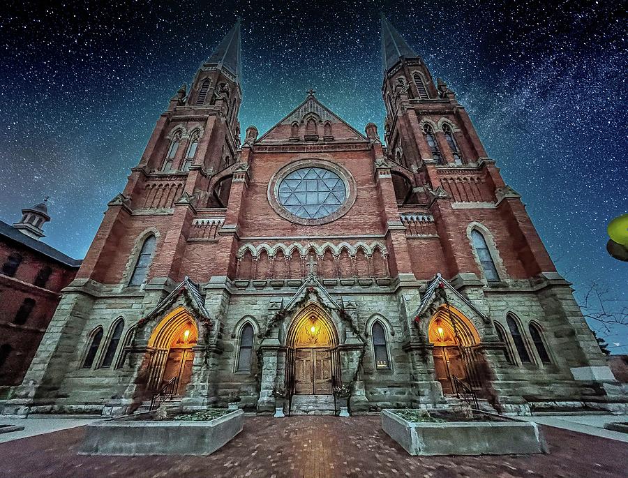 Basilica of Ste. Anne de Detroit IMG_7462-SKY Photograph by Michael Thomas