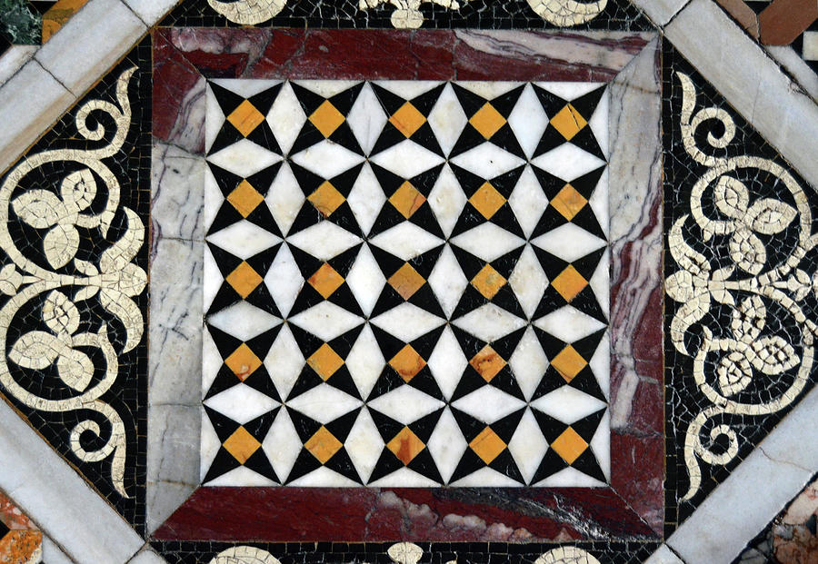 Basilica San Marco Marble Floor Tile Mosaic Pattern Venice Italy Photograph by Shawn OBrien