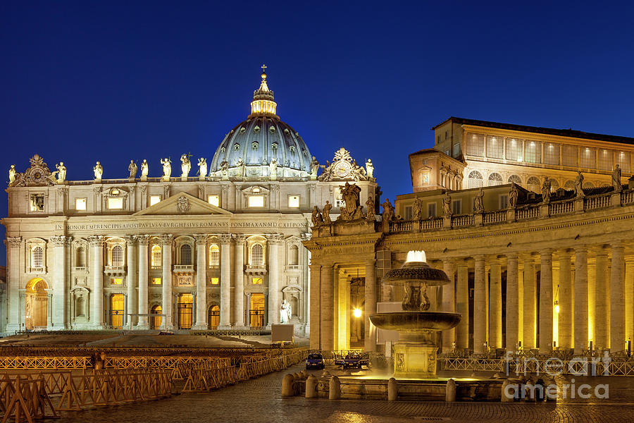 Basilica San Pietro - Vatican - Rome Italy Photograph by Brian Jannsen