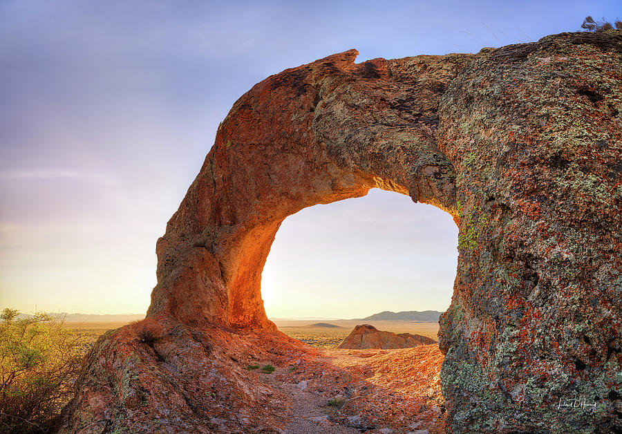 Nature Photograph - Basin and Range Arch Nevada by Leland D Howard