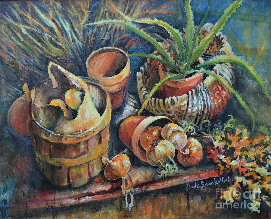 Basket Bounty Painting by Linda Shackelford