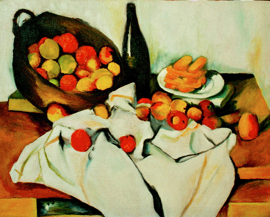 Apple Painting - Basket of Apples by Tracy Hutchinson