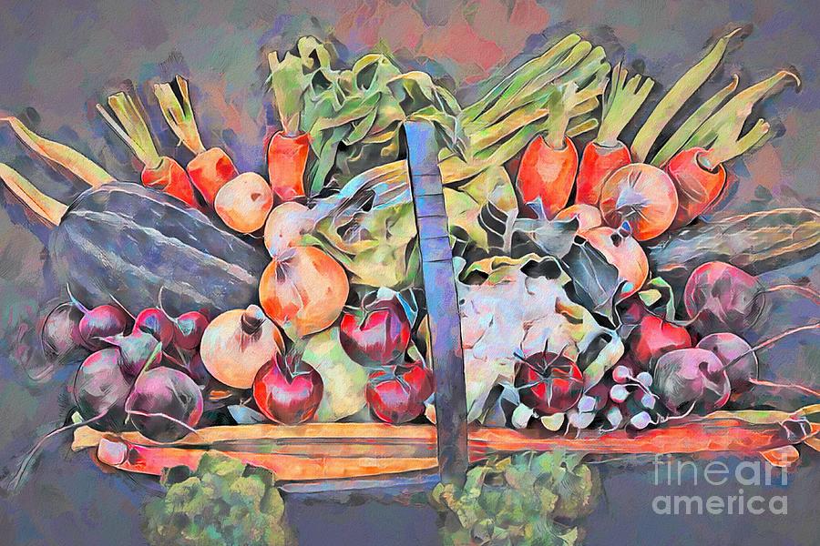 Basket of Fresh Vegetables 3 Photograph by Philip Preston