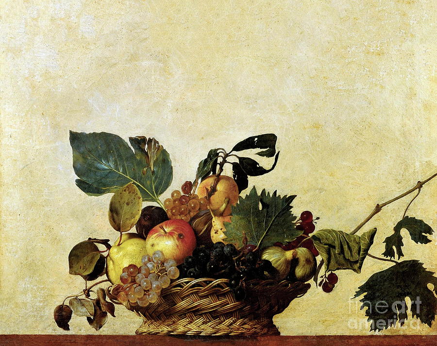 Basket of Fruit Painting by Michelangelo Merisi da Caravaggio