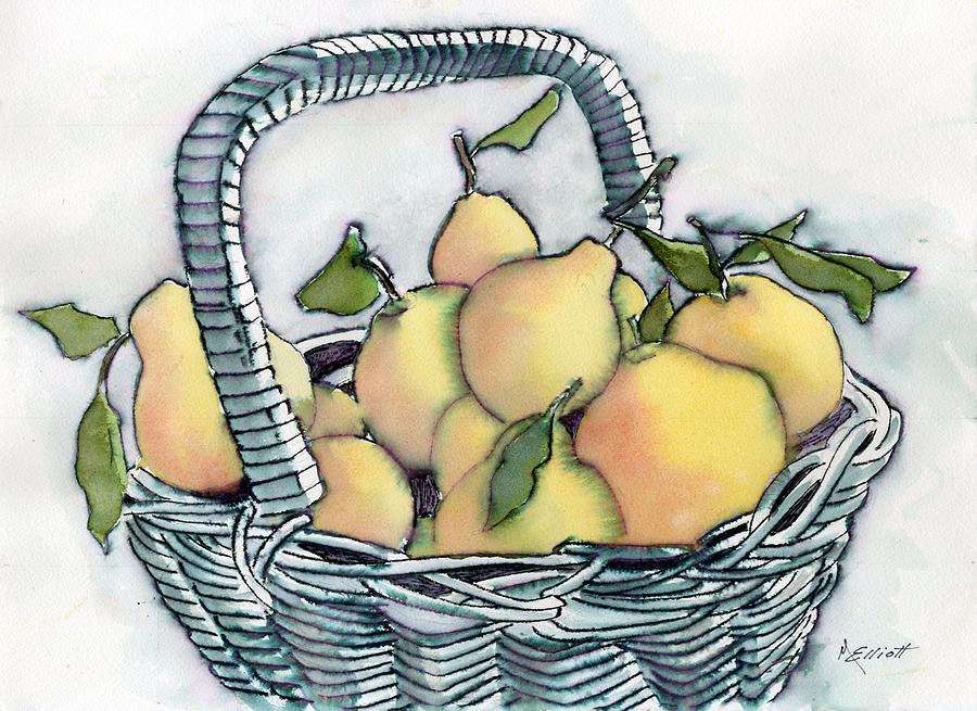 Basket of Pears Painting by Marsha Elliott