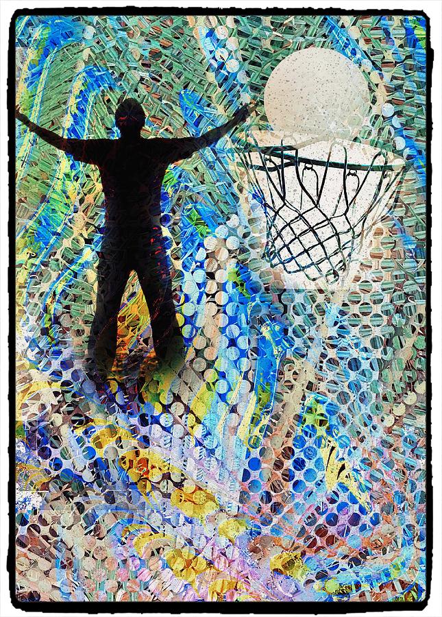 Basketball Abstract  Digital Art by Kathleen Boyles