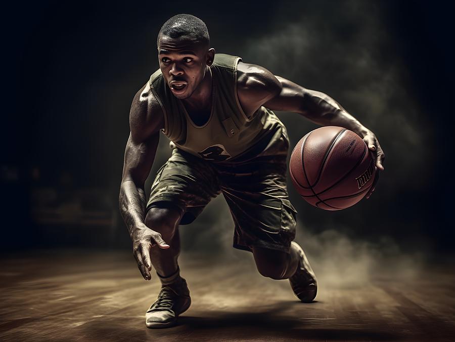 Basketball Action Series 8 Digital Art by Artella Studio - Pixels