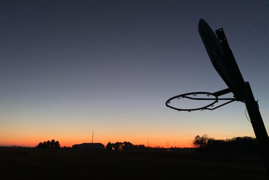 Basketball At Sunset Photograph By Zach Walters   Fine Art America