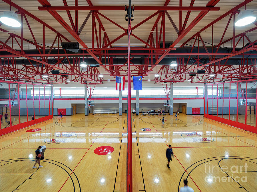 Las Vegas Photograph - Basketball court of the Student Recreation and Wellness Center by Chon Kit Leong