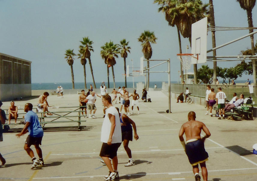 Basketball Court Venice Beach Painting by Troy Thomas
