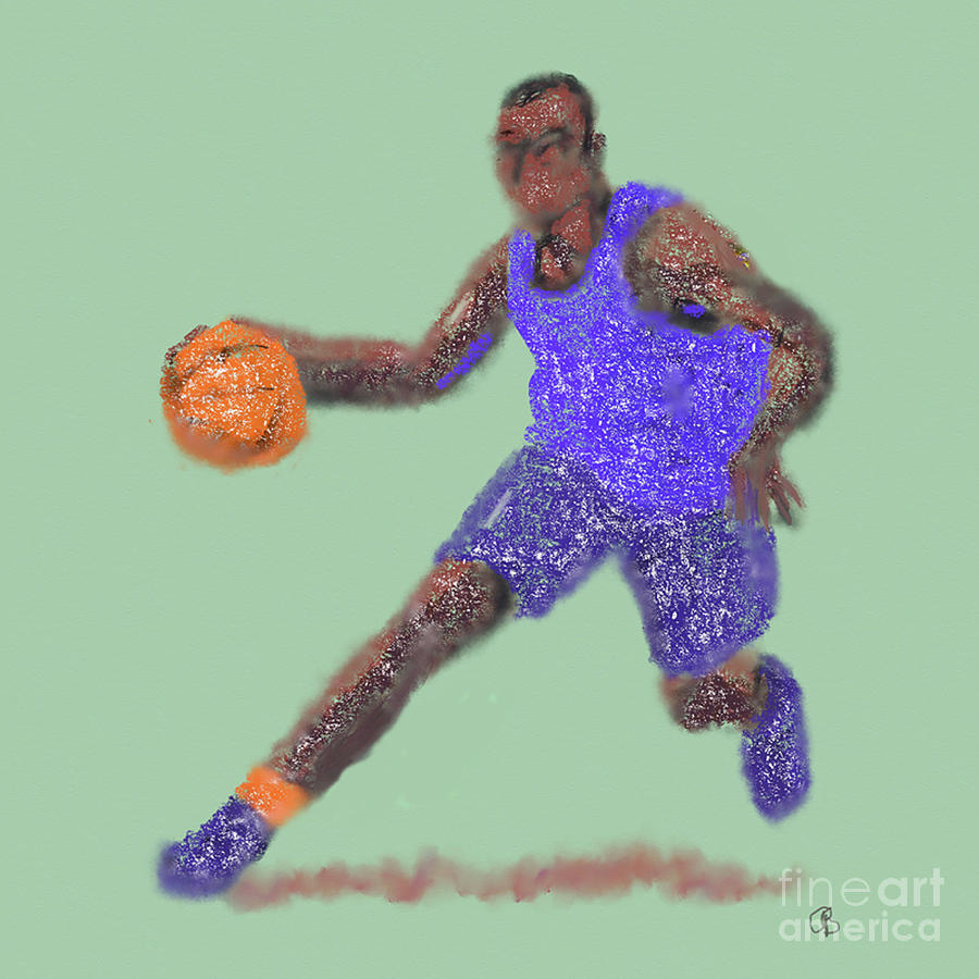 #Basketball #Dribble Digital Art by Arlene Babad