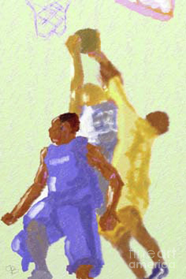 Basketball Game Players Digital Art by Arlene Babad