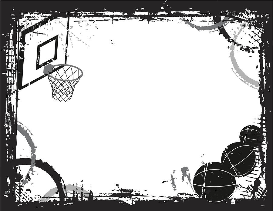 Basketball Grunge Drawing by Jane