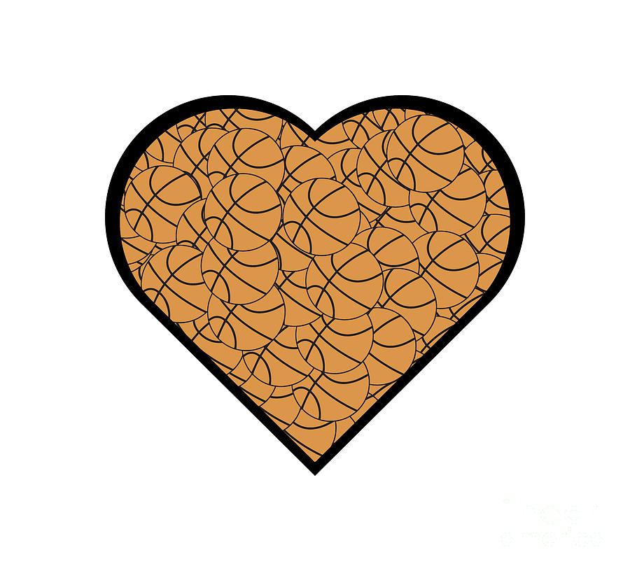 Basketball Heart Love Digital Art