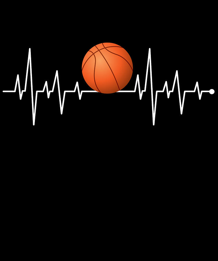 Basketball Heartbeat Digital Art by Jacob Zelazny