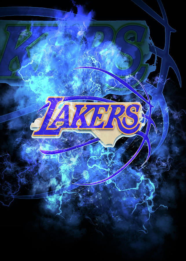 Basketball Lighting Los Angeles Lakers by Leith Huber