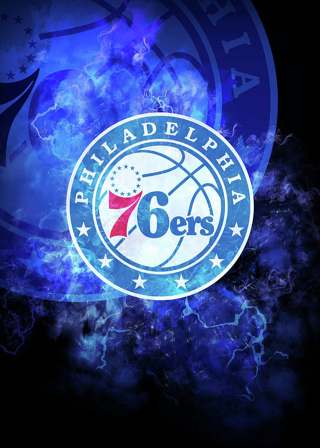 Basketball Lighting Philadelphia 76Ers Drawing by Leith Huber - Pixels