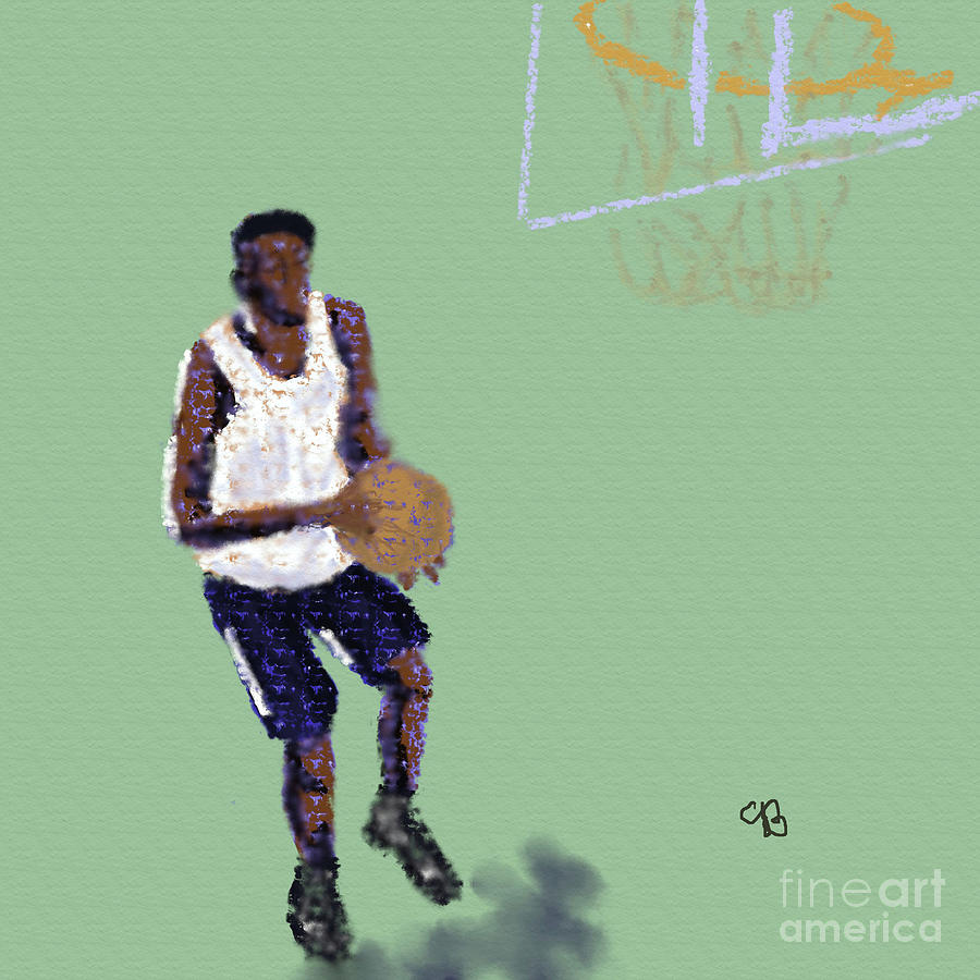 Basketball Player Digital Art by Arlene Babad