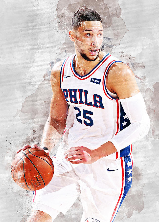 Basketball Player Art Philadelphia 76Ers Player Ben Simmons Bensimmons ...