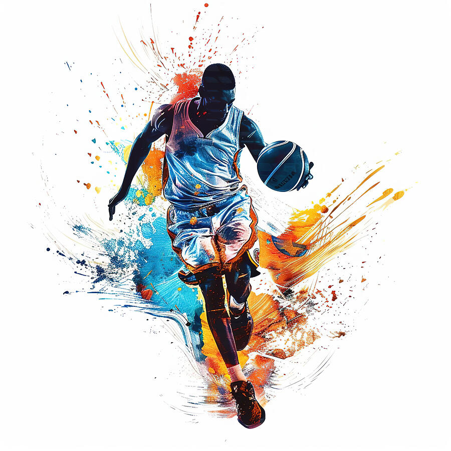Basketball Player Digital Art by Athena Mckinzie