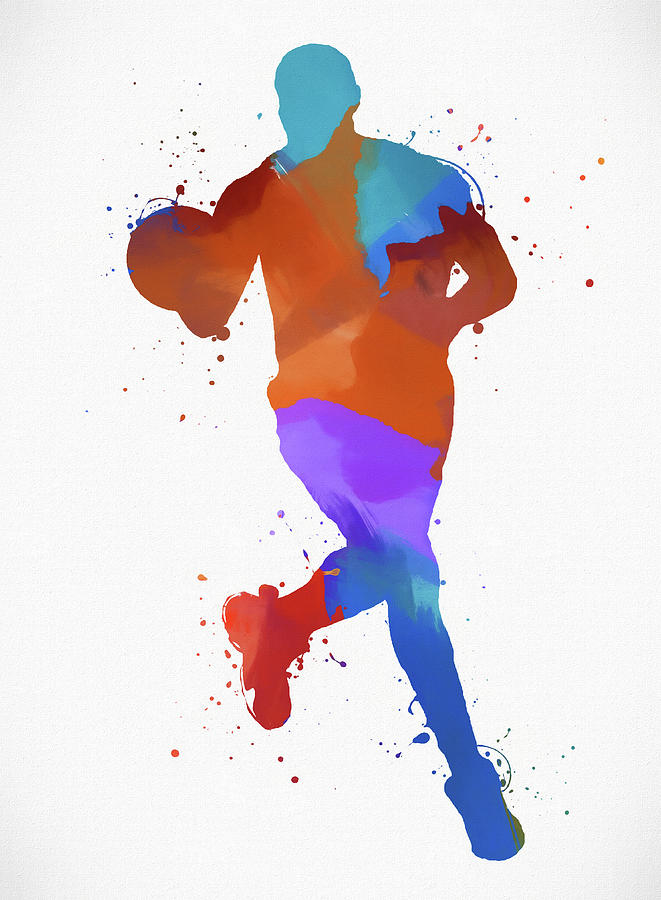 Basketball Player Color Splash Painting by Dan Sproul