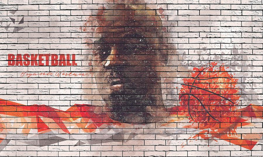 Basketball Player Haywoode Workman Wall Colorful Digital Art by Keagan ...