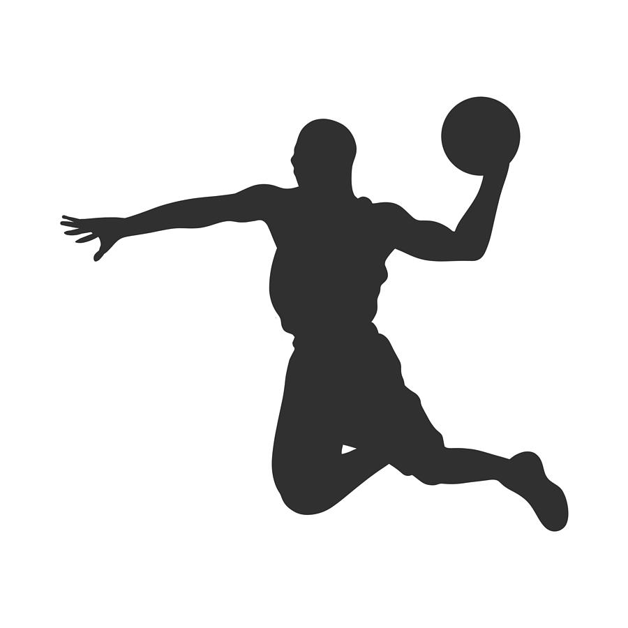 Basketball Player Silhouette Drawing by Johnnie Art - Fine Art America