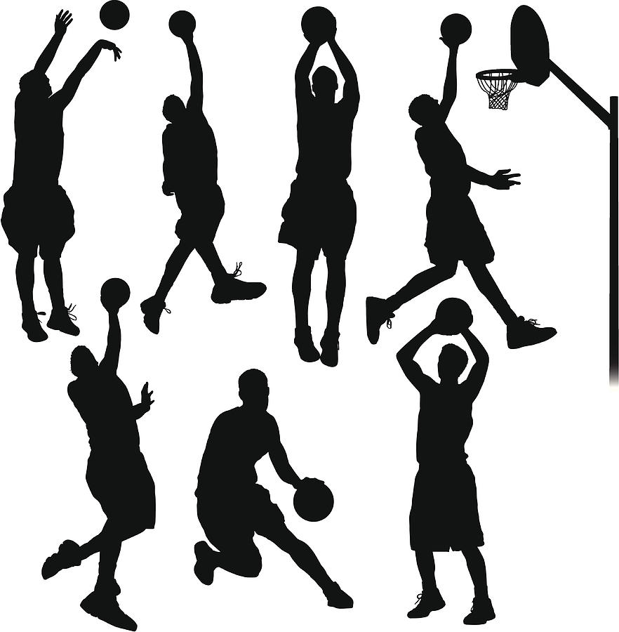 Basketball Players Drawing by Filo