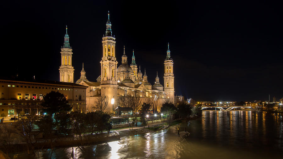 Basílica del Pilar, Noche Photograph by Created by drcooke