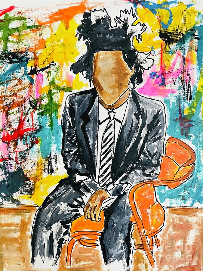 Basquiat Cleaned Up Painting by Oriel Ceballos