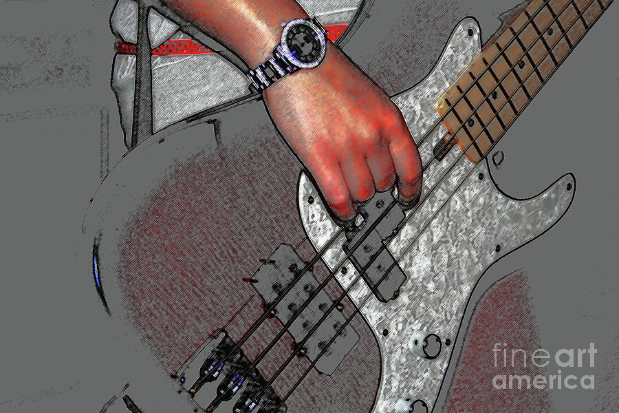 Guitar Photograph - Bass 4 by Alan Harman Guitar Photograph - Bass 4 by Alan Harman