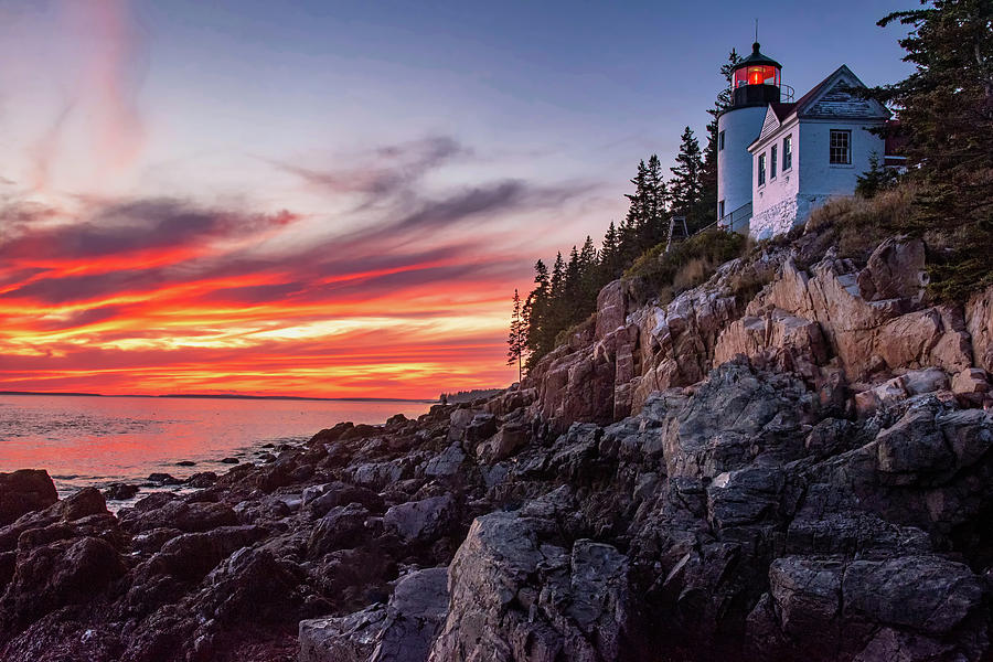 Bass Harbor Head Light Photograph by Wendy Crowe - Fine Art America