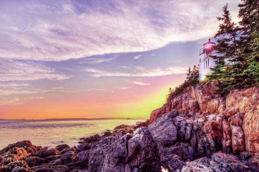 Acadia National Park Photograph - Bass Harbor Lighthouse Blue Hour by Kay Brewer