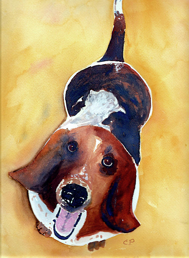 Basset Hound Painting by Cheryl Prather