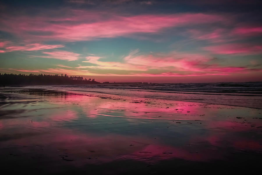 Bastendorff Beach Sunset Photograph by Sally Bauer