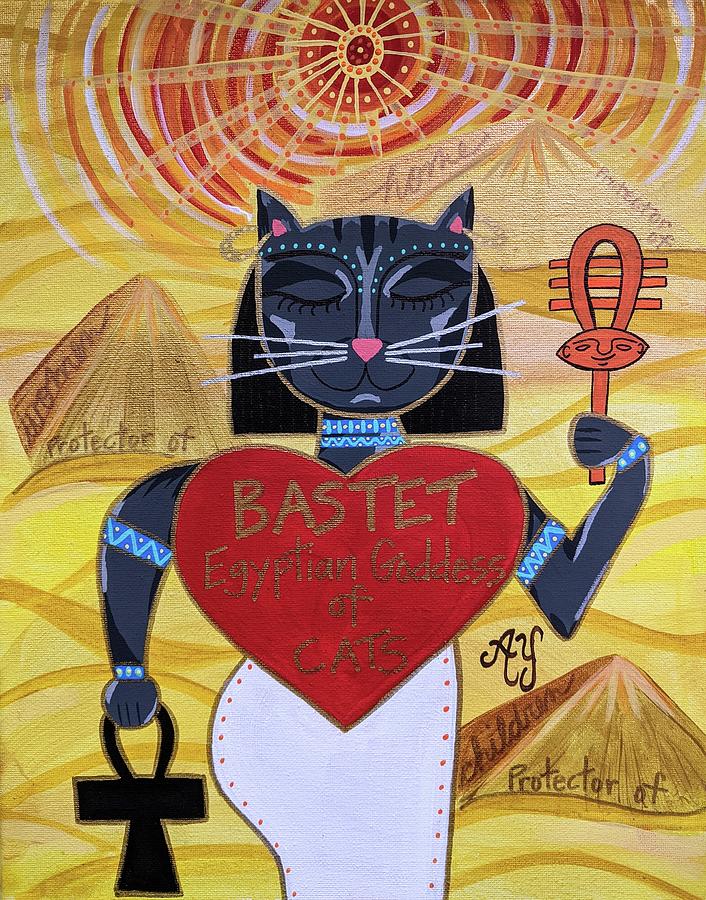 Bastet Painting By Angela Yarber Fine Art America
